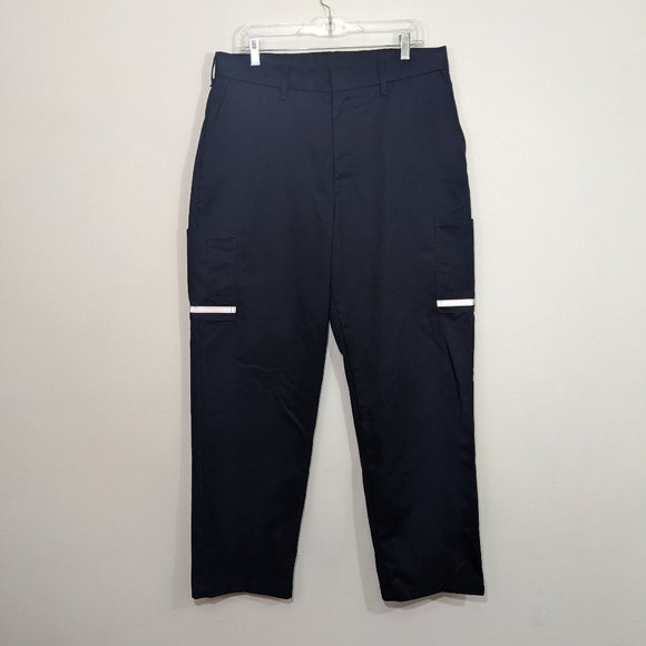 FedEx Pants Fedex Stan Herman Mens 36x3 Blue Reflective Uniform Cargo Pants Regular Fit